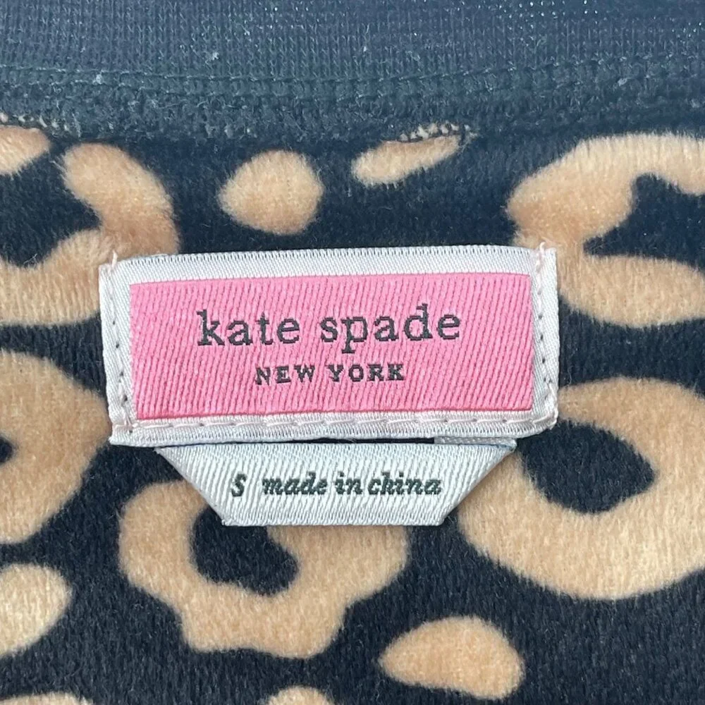 Kate Spade New‎ York Leopard PJ Top Women's S Animal Print Soft Cozy Loungewear